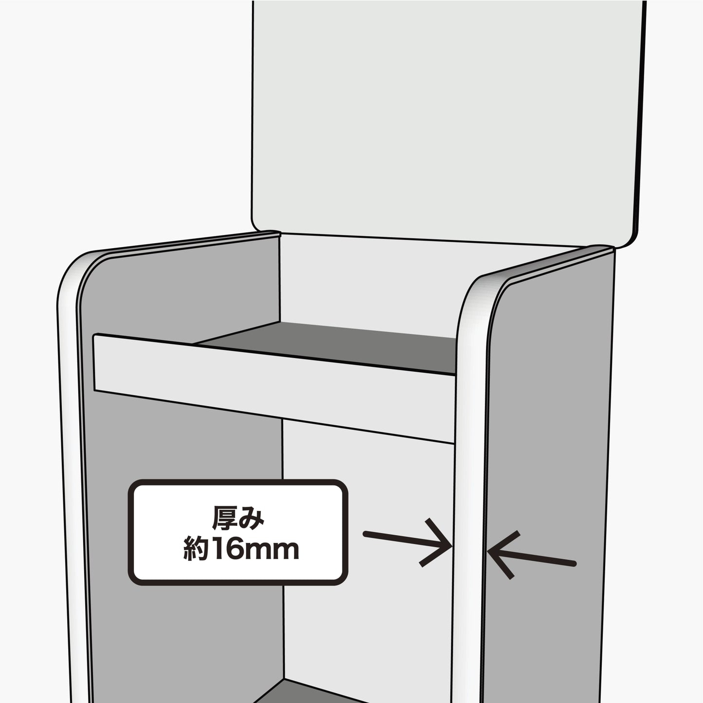 フロア什器 幅40 奥行35 高さ150cm｜棚3段 - adpro - market