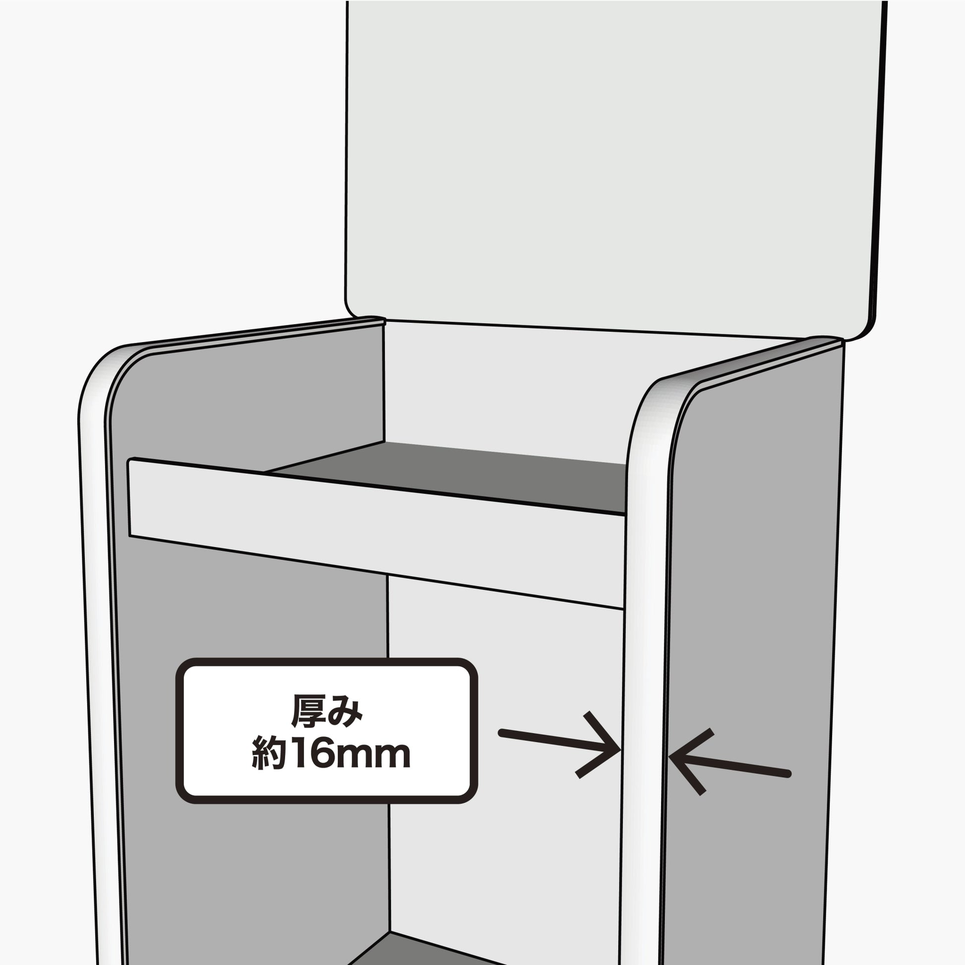 フロア什器 幅55 奥行30 高さ150cm｜棚3段 - adpro - market